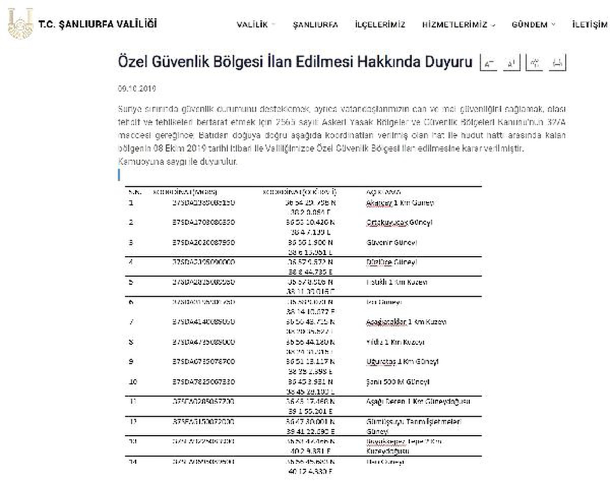 Şanlıurfa\'da özel güvenlik bölgesi uygulaması