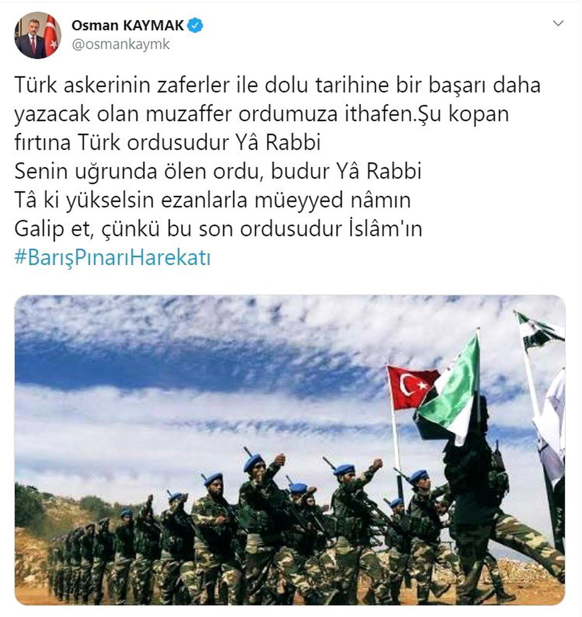 Vali Kaymak\'tan \'Barış Pınarı\' mesajı