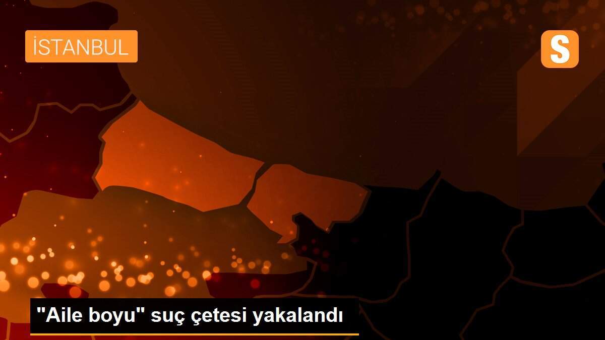 "Aile boyu" suç çetesi yakalandı