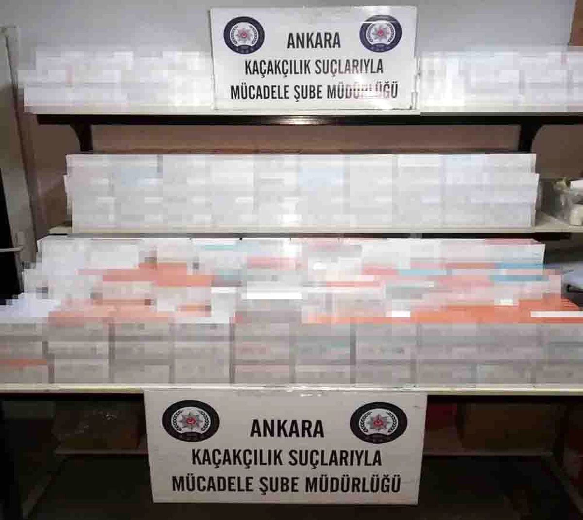 Başkent\'te 9 bin paket kaçak sigara ele geçirildi