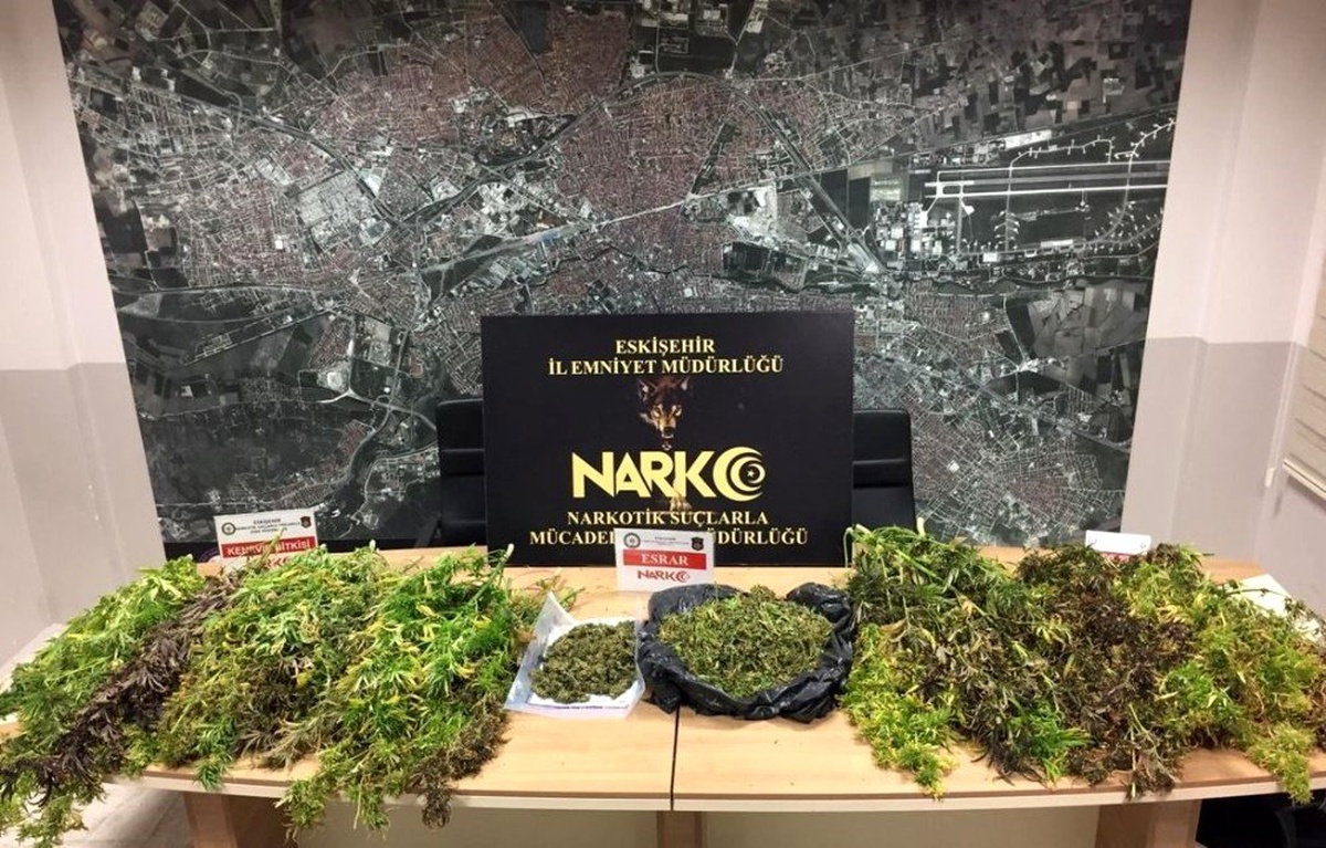 Eskişehir\'de 1 kilo 500 gram esrar ele geçirildi