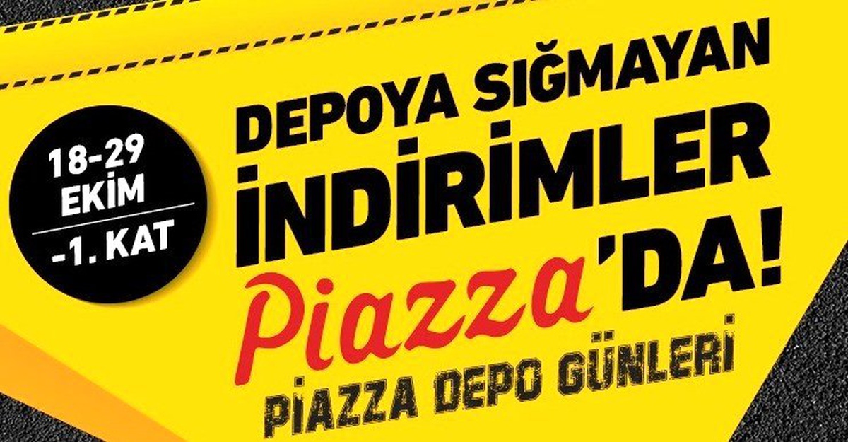 Şanlıurfa Piazza\'da depo günleri başlıyor