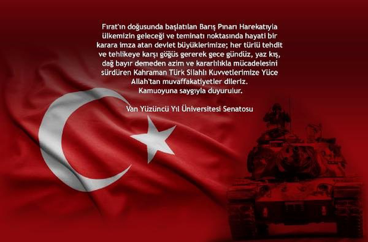 Van yyü\'den, barış pınarı harekâtı\'na destek