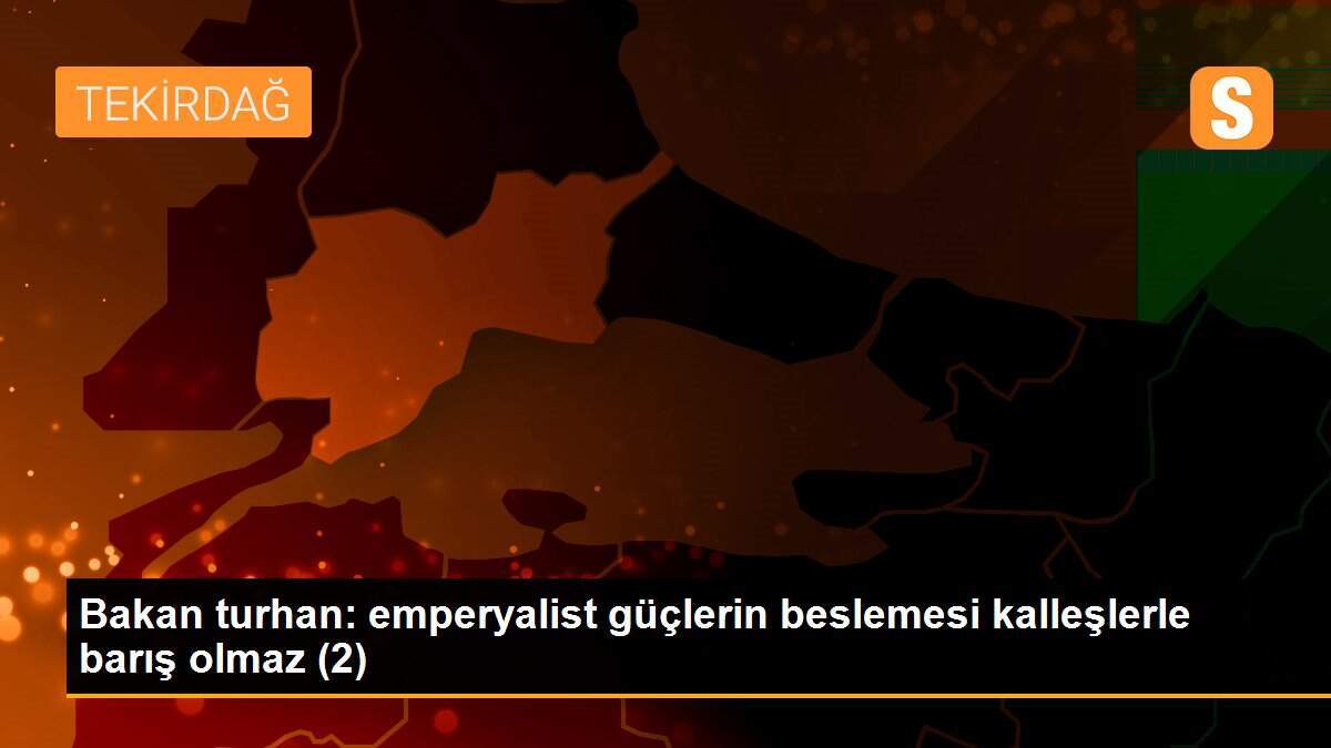 Bakan turhan: emperyalist güçlerin beslemesi kalleşlerle barış olmaz (2)