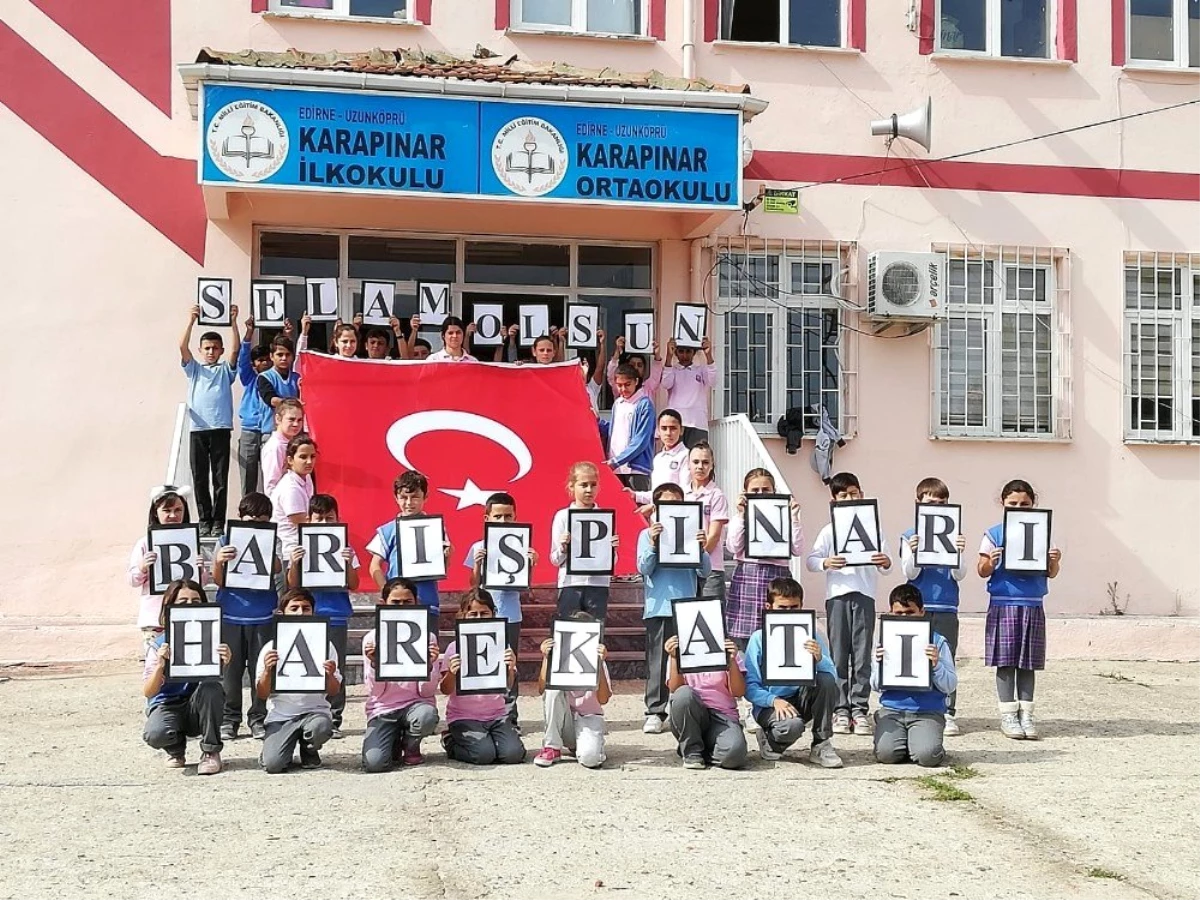 Köy okulundan Barış Pınarı Harekatı\'na destek