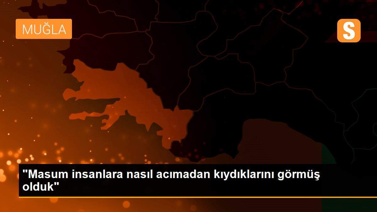 "Masum insanlara nasıl acımadan kıydıklarını görmüş olduk"