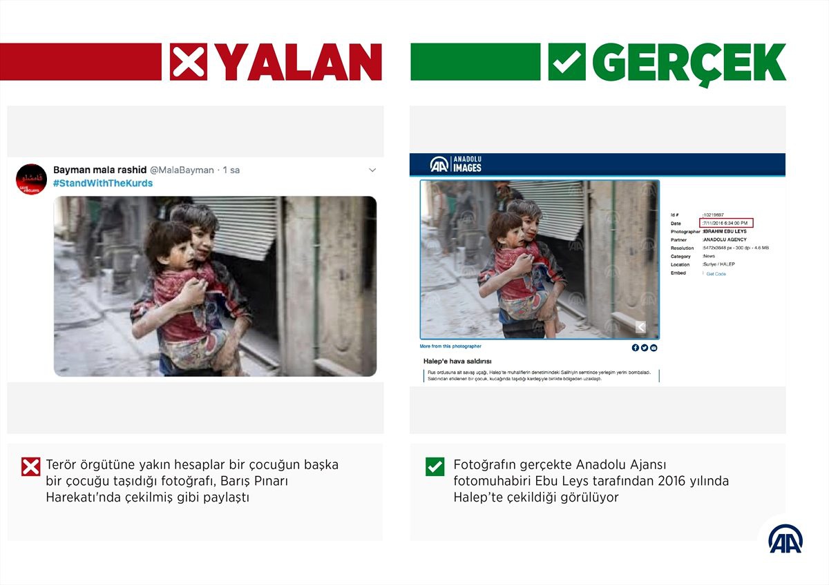 Barış Pınarı Harekatı aleyhine AA fotoğrafıyla manipülasyon çabası
