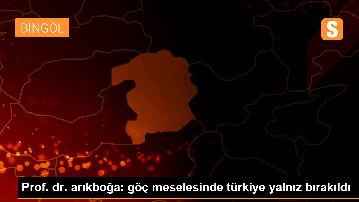 Prof. dr. arıkboğa: göç meselesinde türkiye yalnız bırakıldı