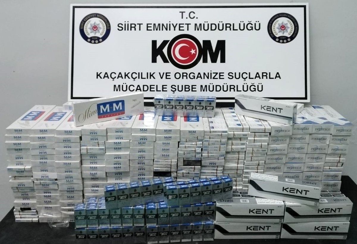 Siirt\'te 2 bin 280 paket kaçak sigara ele geçirildi