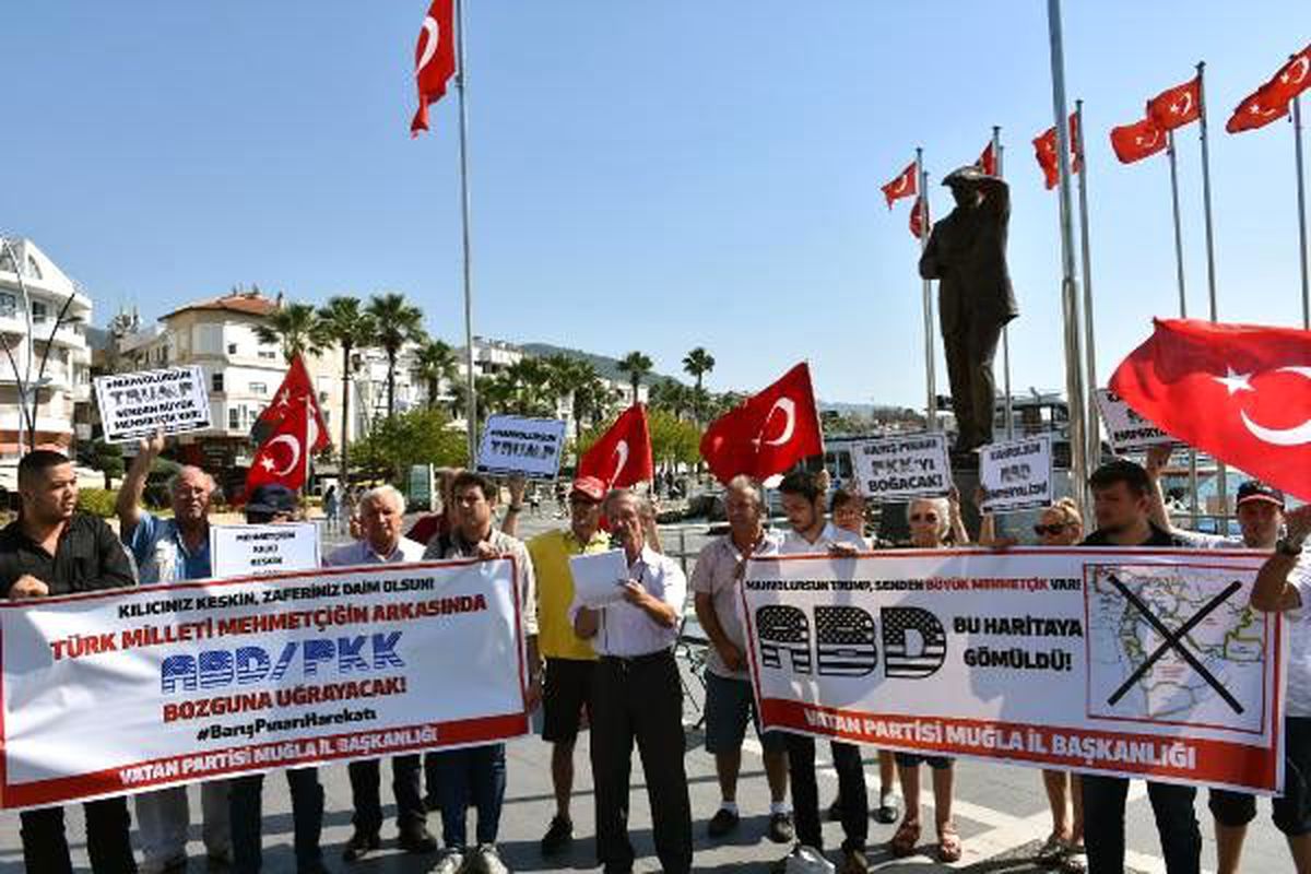 Vatan partililerden trump\'a protesto, harekata destek