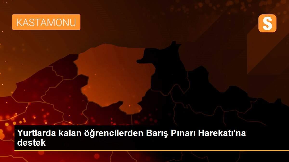 Yurtlarda kalan öğrencilerden Barış Pınarı Harekatı\'na destek