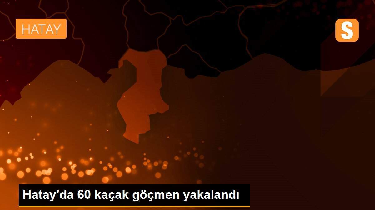 Hatay\'da 60 kaçak göçmen yakalandı