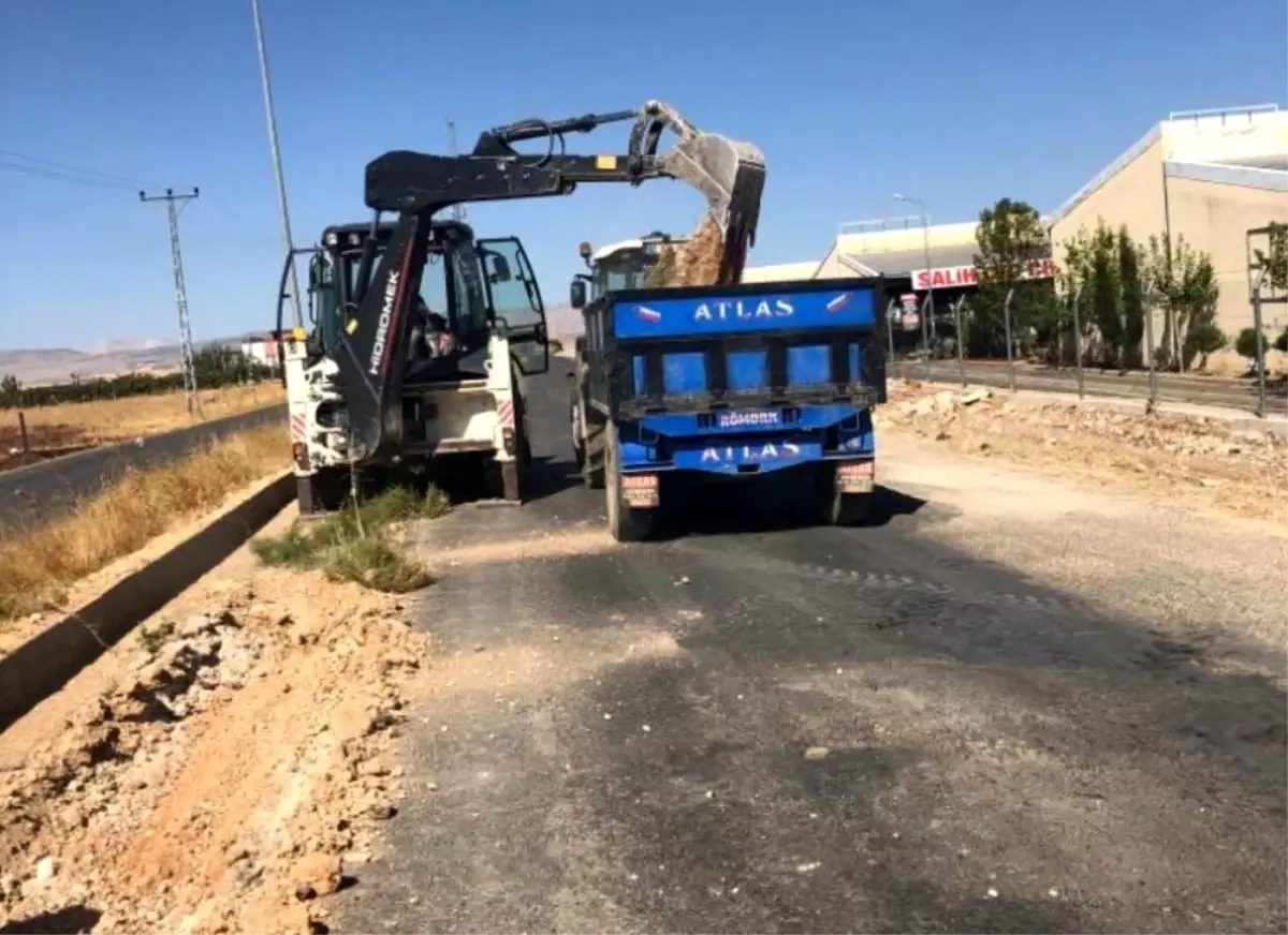 Kahta OSB bağlantı yolu onarılıyor