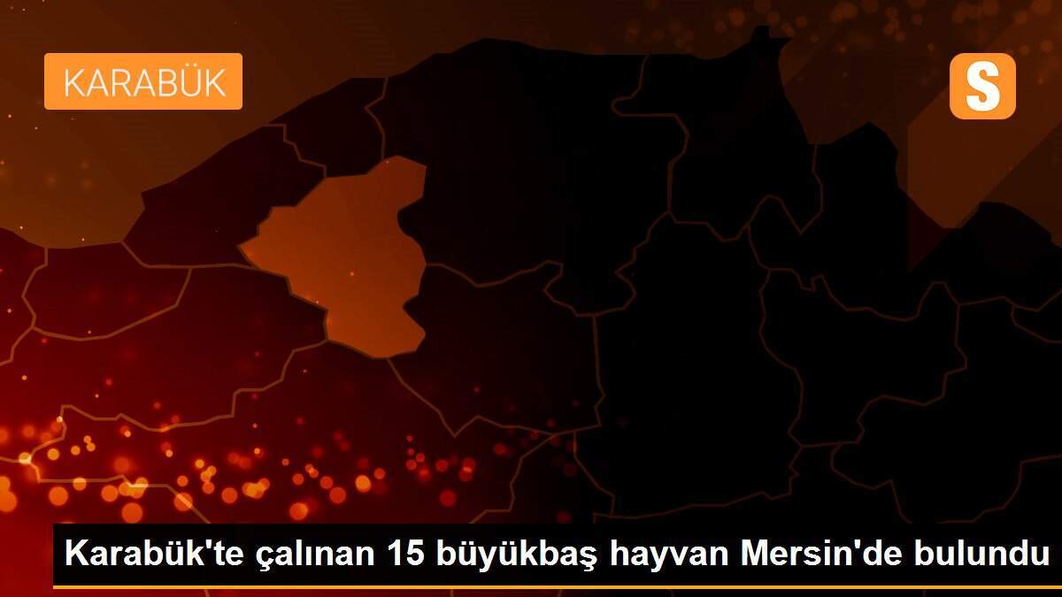 Karabük\'te çalınan 15 büyükbaş hayvan Mersin\'de bulundu