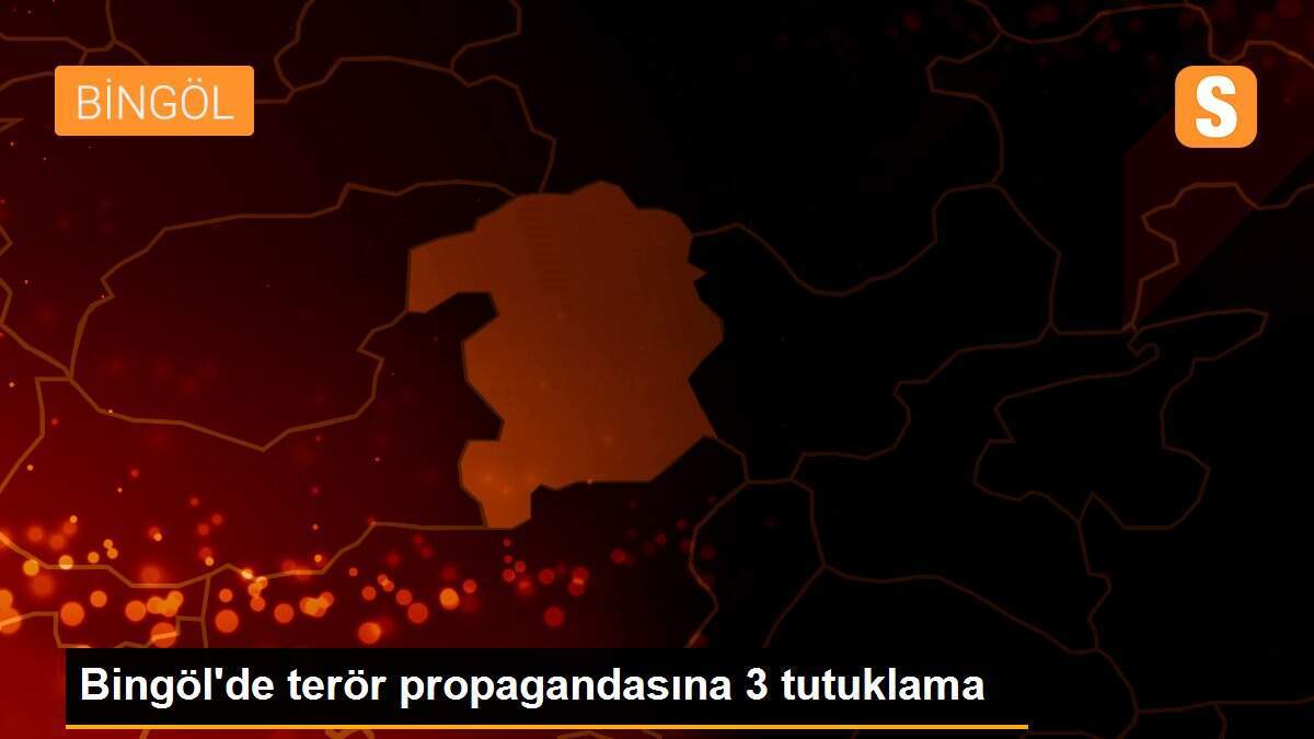Bingöl\'de terör propagandasına 3 tutuklama