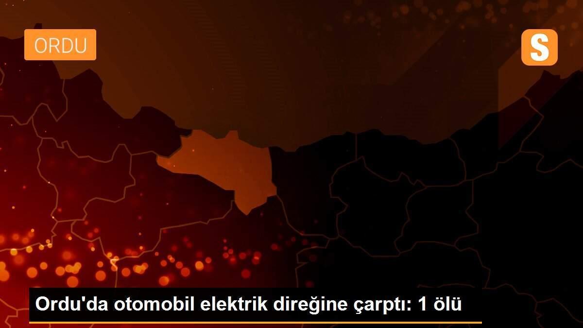 Ordu\'da otomobil elektrik direğine çarptı: 1 ölü