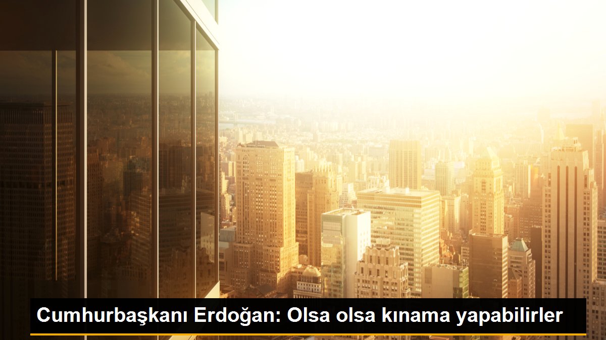 Cumhurbaşkanı Erdoğan: Olsa olsa kınama yapabilirler