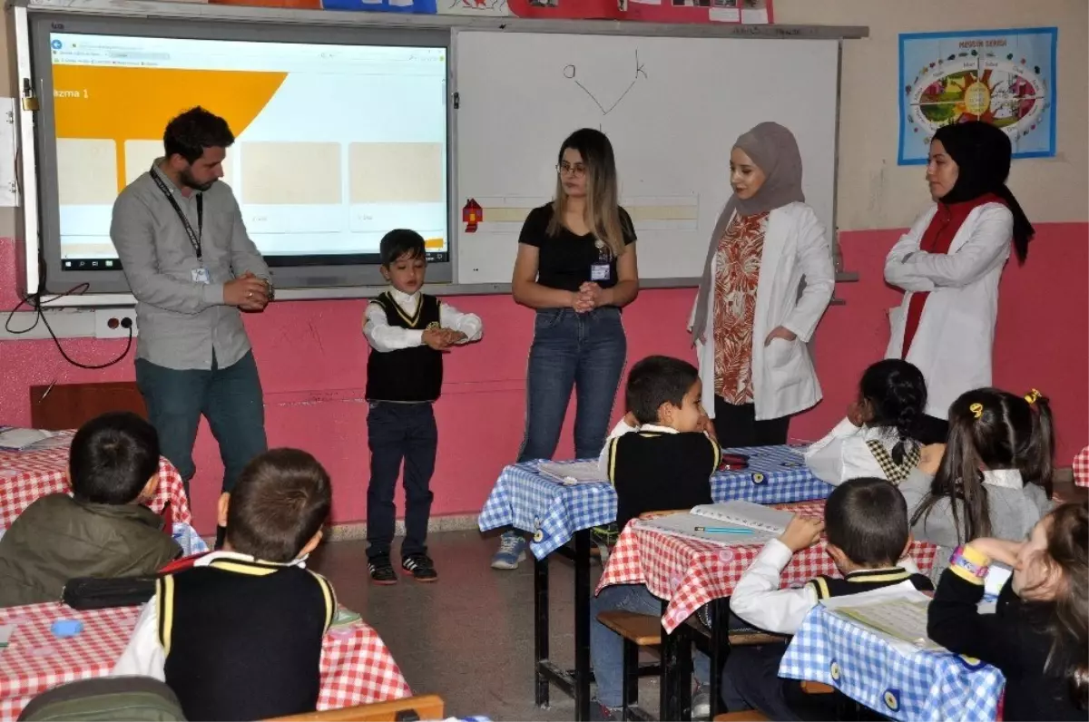 Öğrencilere el yıkamanın önemi anlatıldı