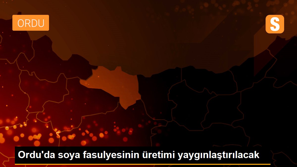 Ordu\'da soya fasulyesinin üretimi yaygınlaştırılacak