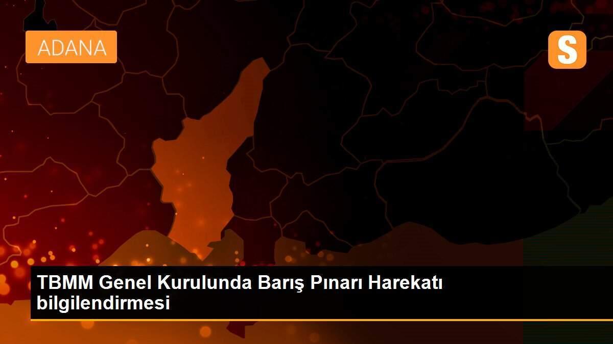 TBMM Genel Kurulunda Barış Pınarı Harekatı bilgilendirmesi