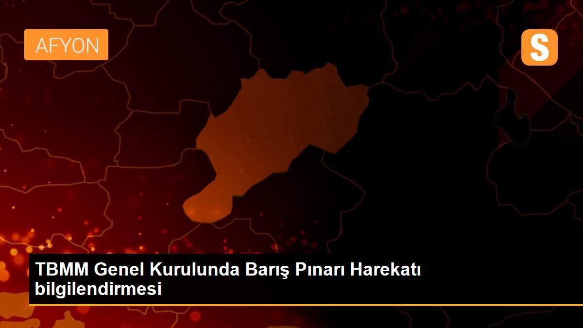 TBMM Genel Kurulunda Barış Pınarı Harekatı bilgilendirmesi
