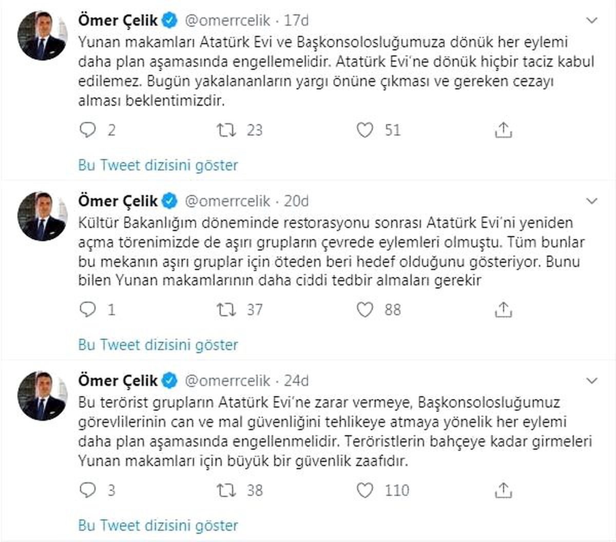AK Parti\'li Çelik: Atatürk Evi\'ne yönelik eylem teşebbüsünü kınıyoruz