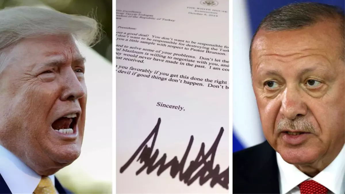 Trump\'tan Erdoğan\'a mektup: Aptallık etme, gel anlaşalım, seni sonra arayacağım