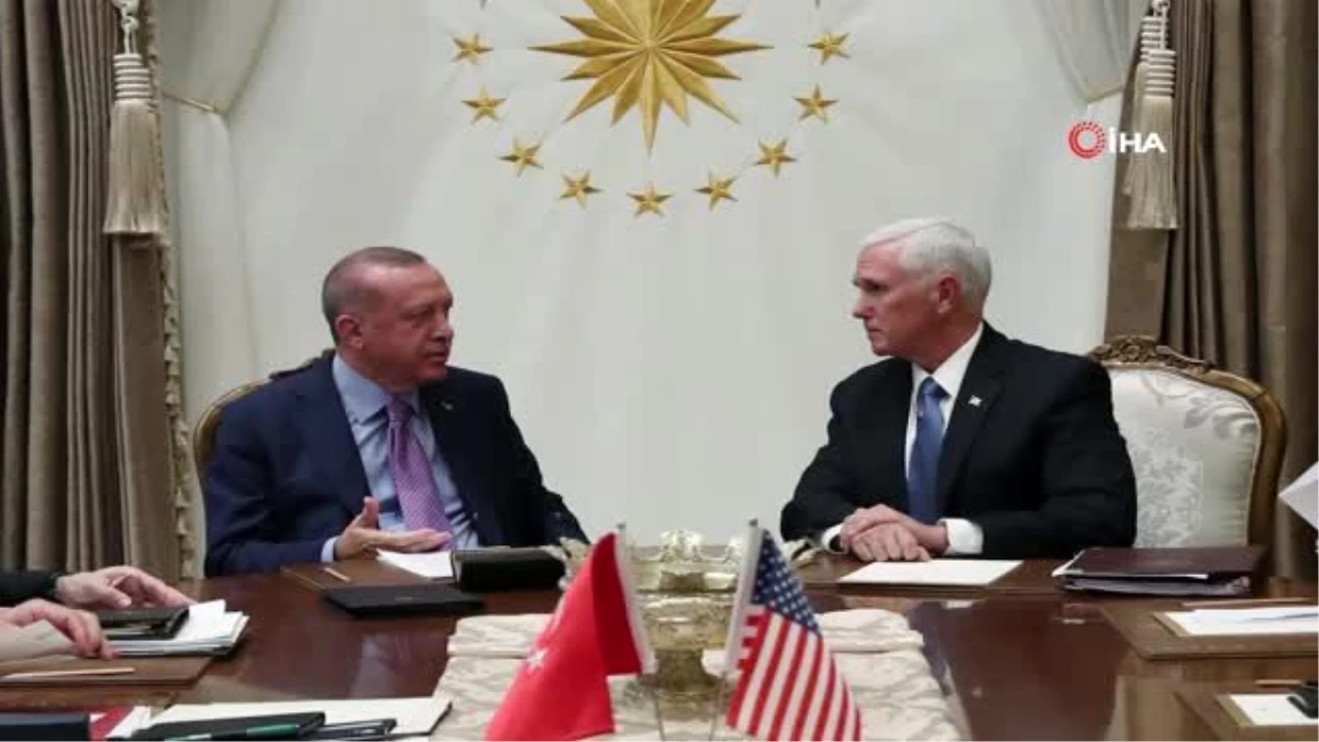 Cumhurbaşkanı Recep Tayyip Erdoğan\'ın ABD Başkan Yardımcısı Mike Pence\'i kabulü sona erdi.
