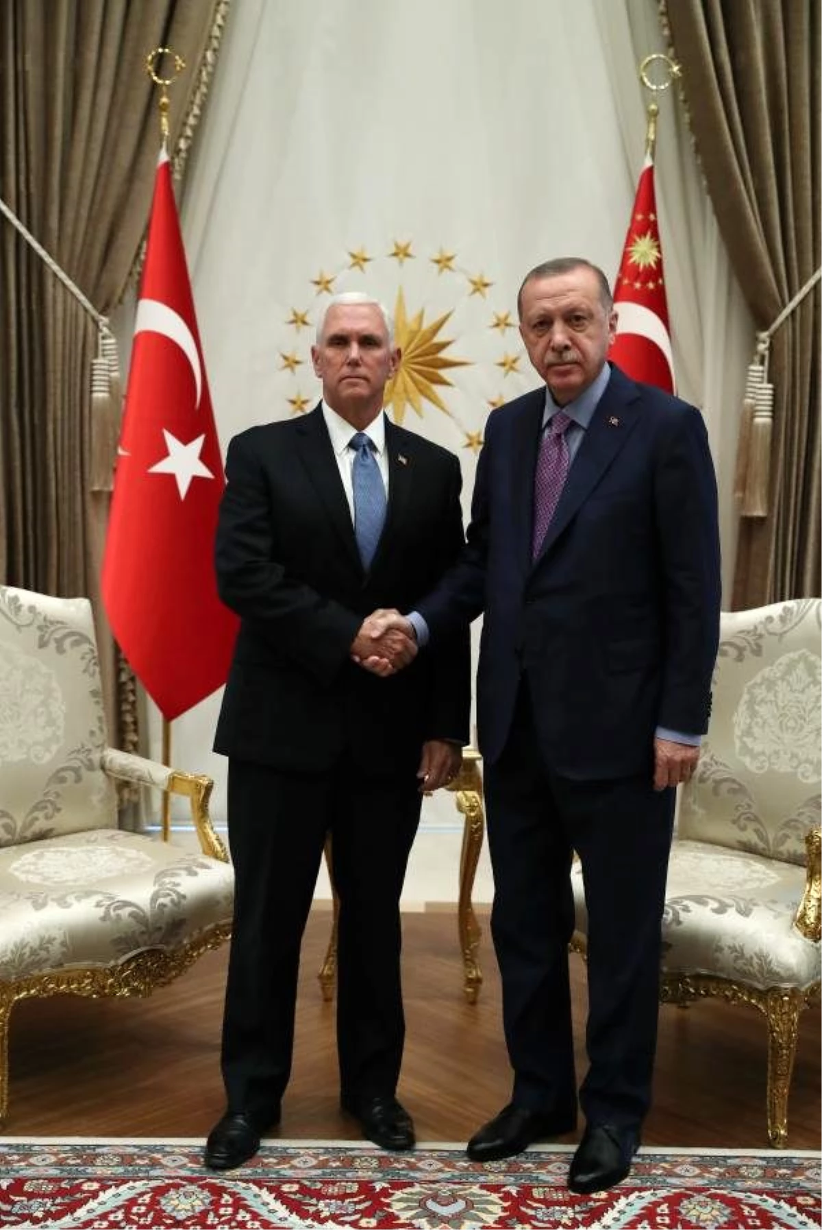 Erdoğan, ABD Başkan Yardımcısı Pence ile bir araya geldi (2)