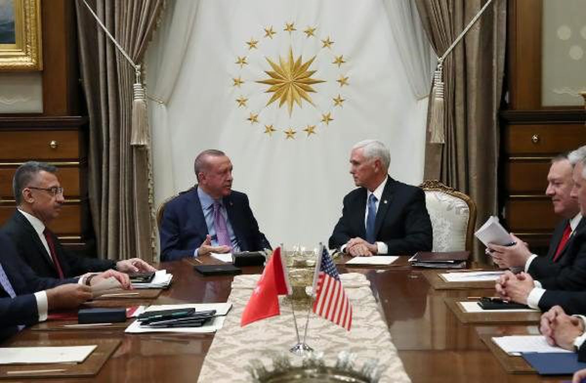 Erdoğan, ABD Başkan Yardımcısı Pence ile bir araya geldi (3)
