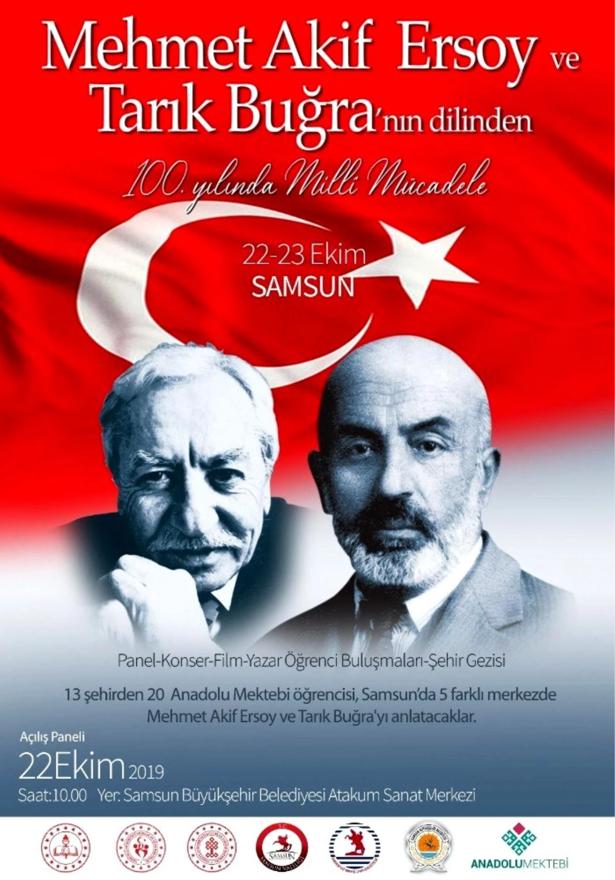\'Mehmet Akif Ersoy ve Tarık Buğra\'nın dilinden 100. yılında Milli Mücadele\' programı Samsunlular...