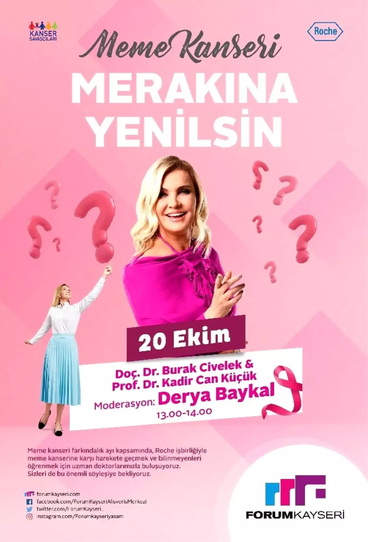 Meme Kanseri \'Merakına Yenilsin\' Halk Buluşmaları Forum Kayseri\'de