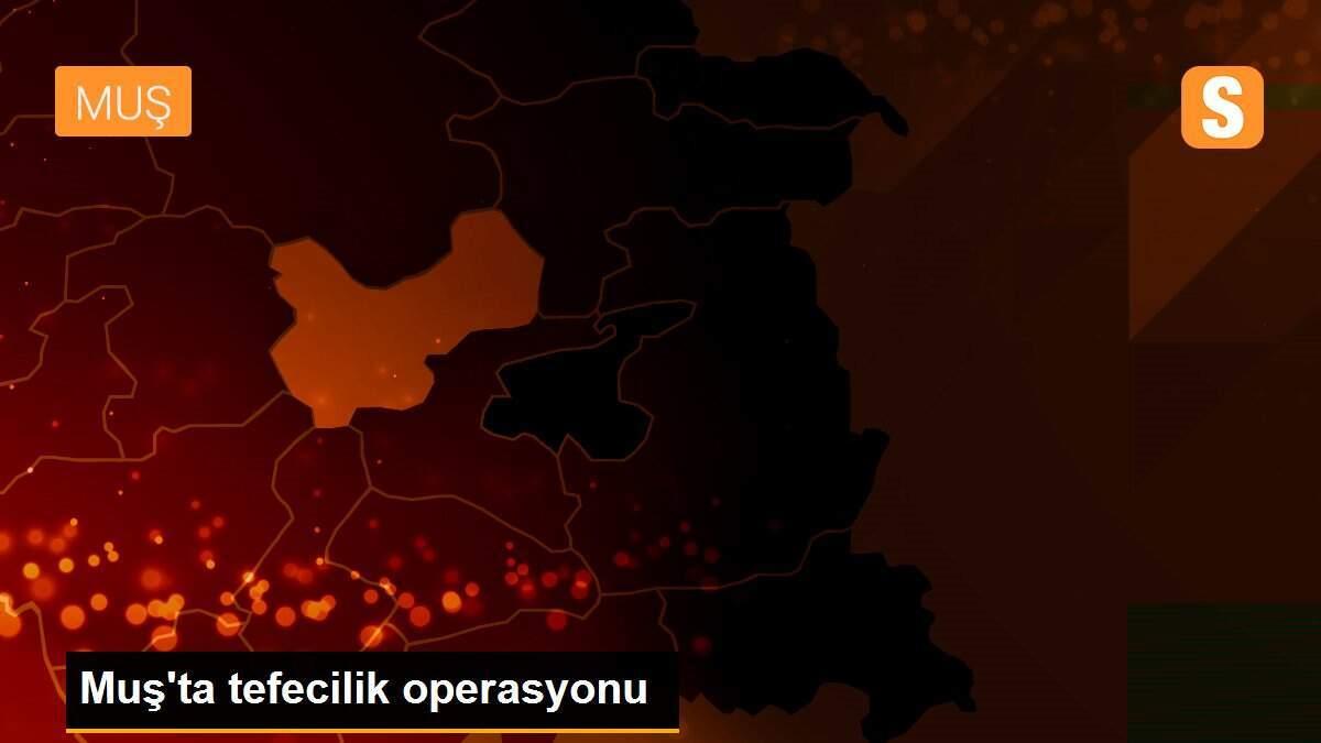 Muş\'ta tefecilik operasyonu