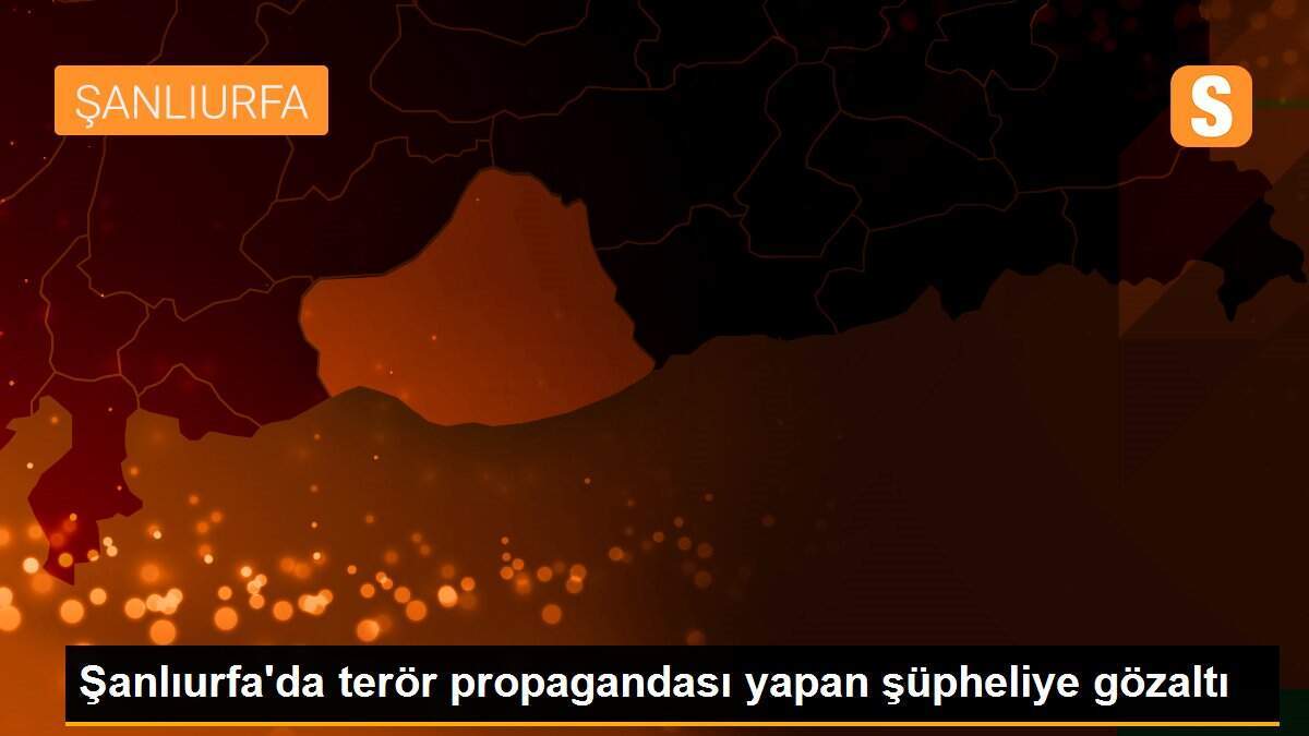 Şanlıurfa\'da terör propagandası yapan şüpheliye gözaltı