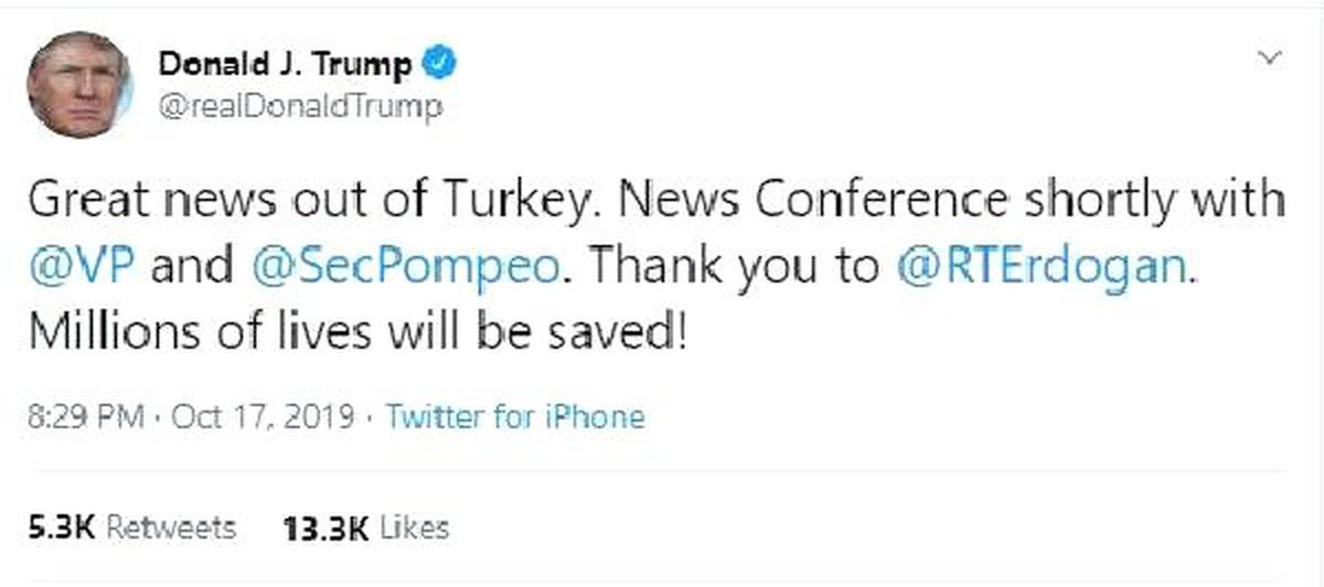 Trump: Milyonlarca hayat kurtulacak