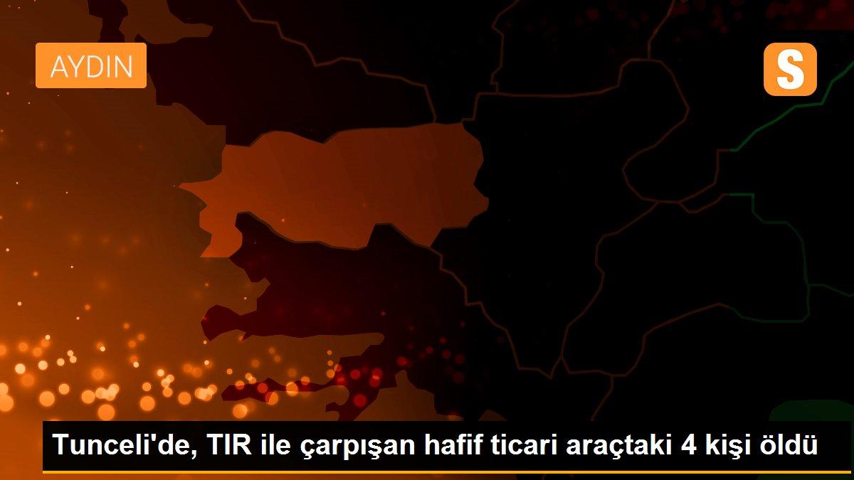 Tunceli\'de, TIR ile çarpışan hafif ticari araçtaki 4 kişi öldü