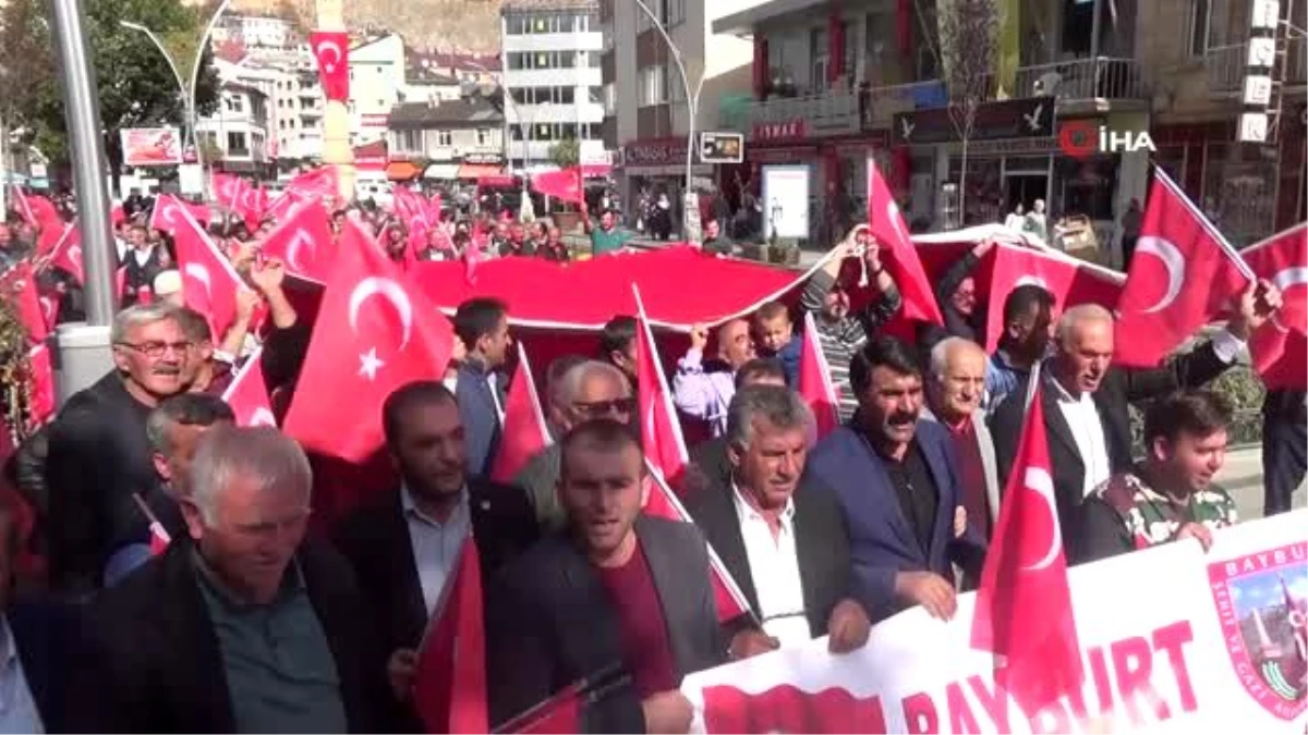 Bayburt\'ta Mehmetçik\'e destek yürüyüşü