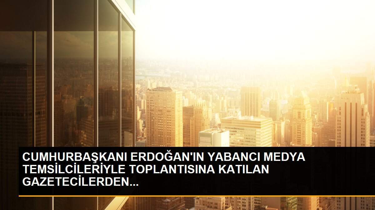 CUMHURBAŞKANI ERDOĞAN\'IN YABANCI MEDYA TEMSİLCİLERİYLE TOPLANTISINA KATILAN GAZETECİLERDEN...