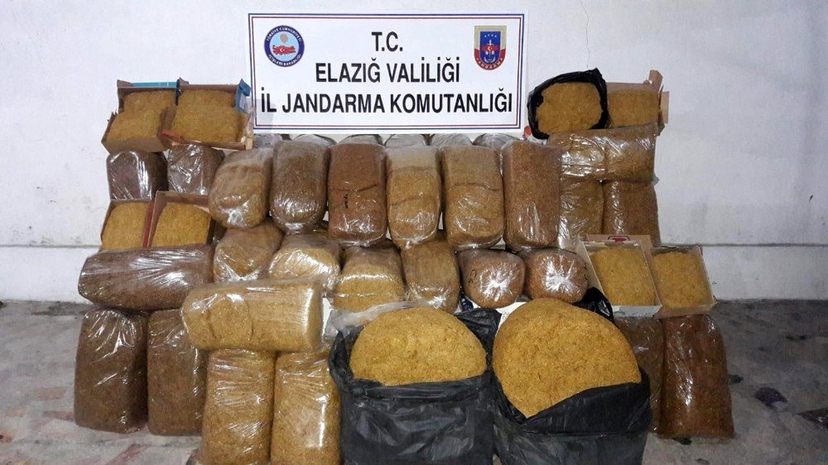 Elazığ\'da 600 kilo kaçak tütün ele geçirildi