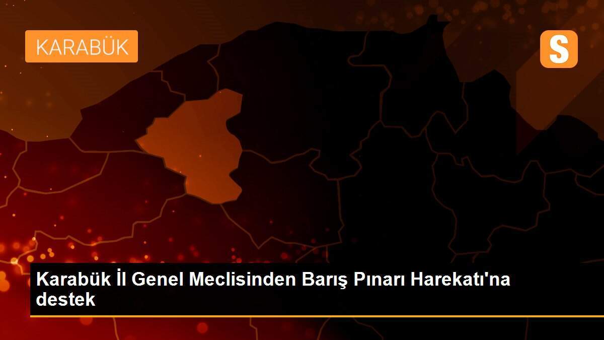 Karabük İl Genel Meclisinden Barış Pınarı Harekatı\'na destek