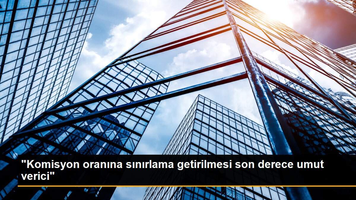 "Komisyon oranına sınırlama getirilmesi son derece umut verici"