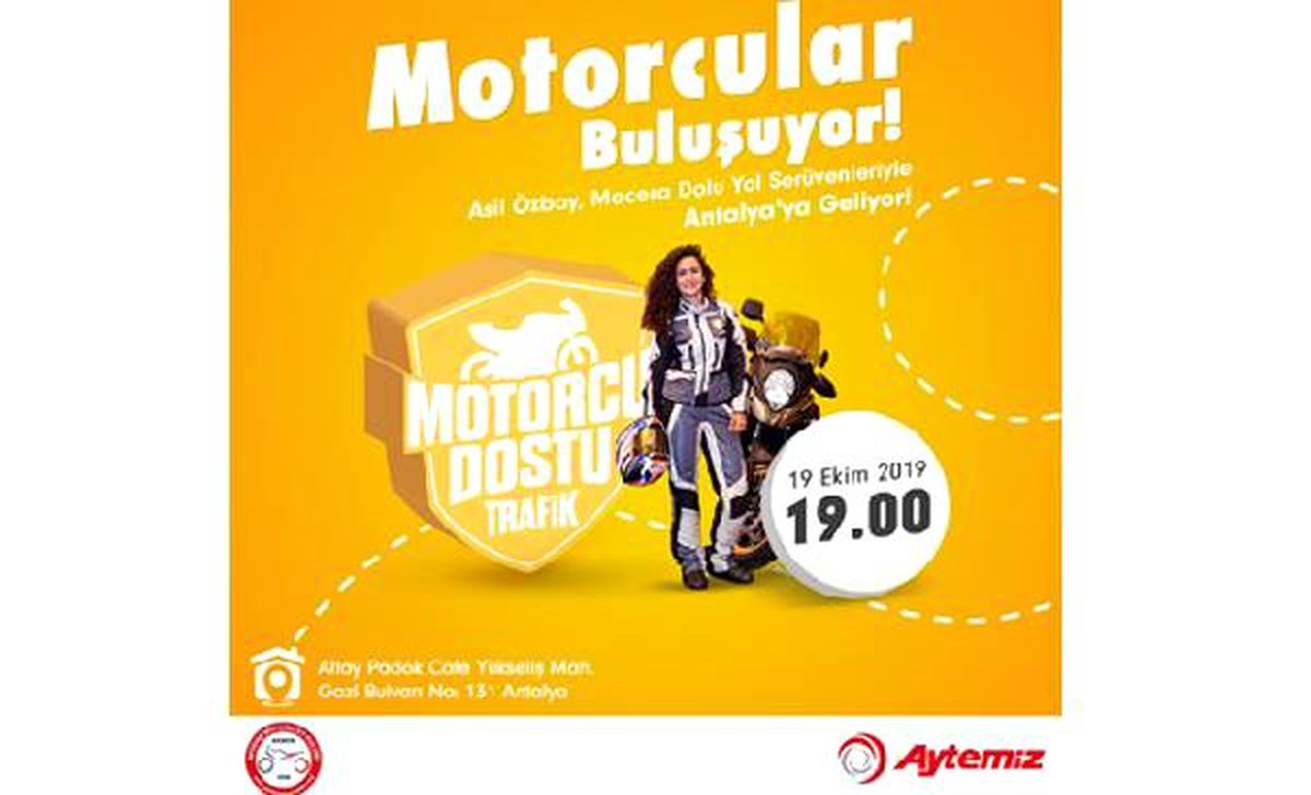 \'Motorcu Dostu Trafik\' projesi Antalya\'da devam ediyor