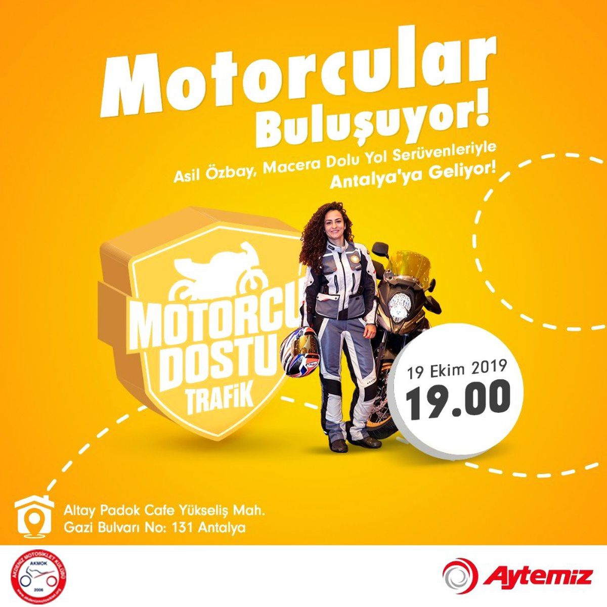 Motorcu Dostu Trafik projesi Antalya\'da devam ediyor