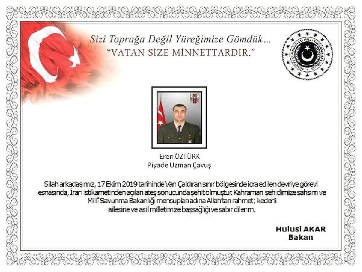 MSB: 1 asker şehit oldu, 2 asker yaralandı (2)