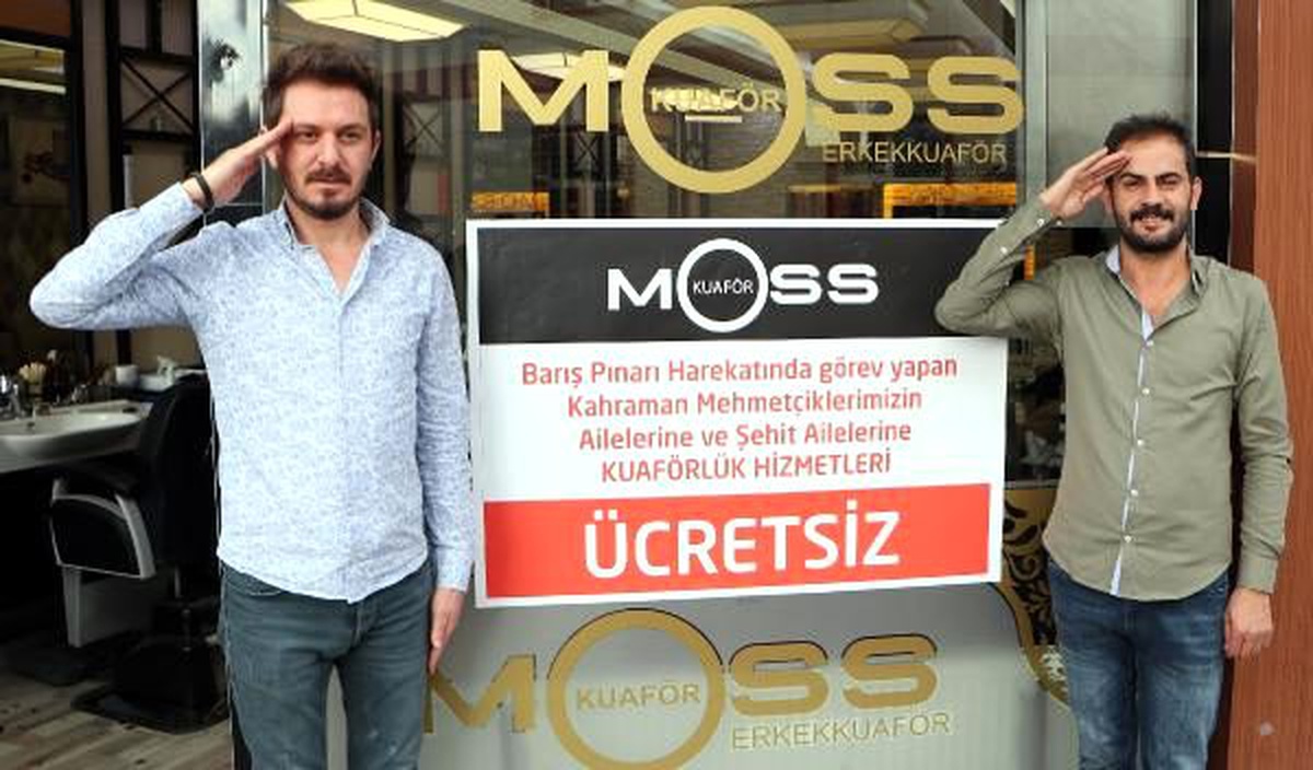 Harekata katılan Mehmetçiğin yakınlarına ücretsiz tıraş