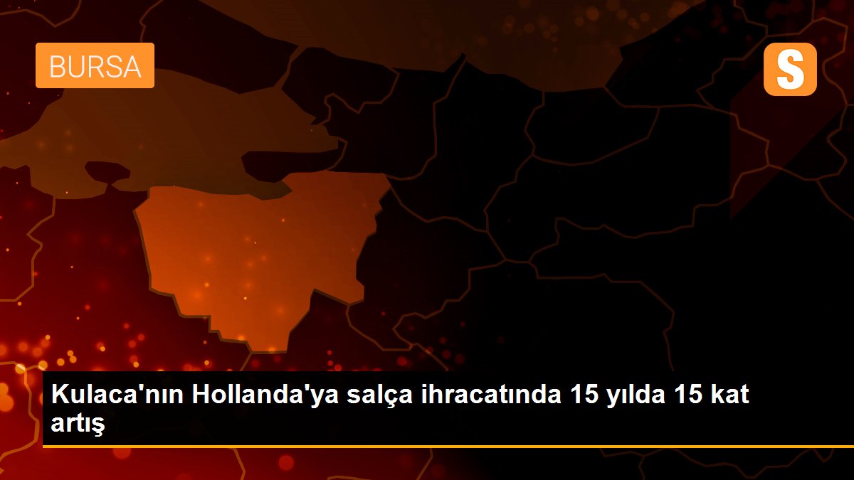 Kulaca\'nın Hollanda\'ya salça ihracatında 15 yılda 15 kat artış