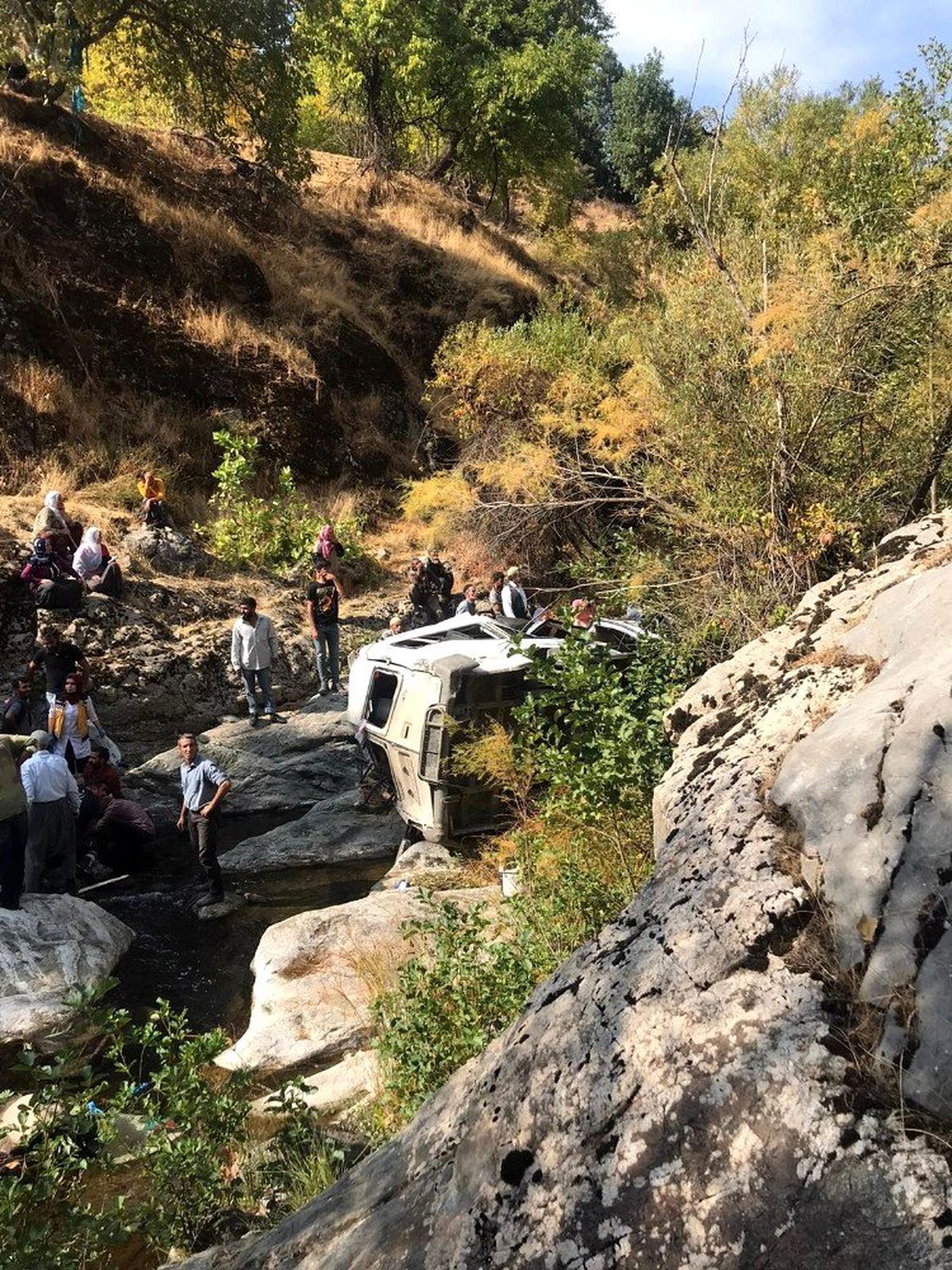Kulp\'ta yolcu minibüsü devrildi: 2 ölü, 2\'si ağır 5 yaralı