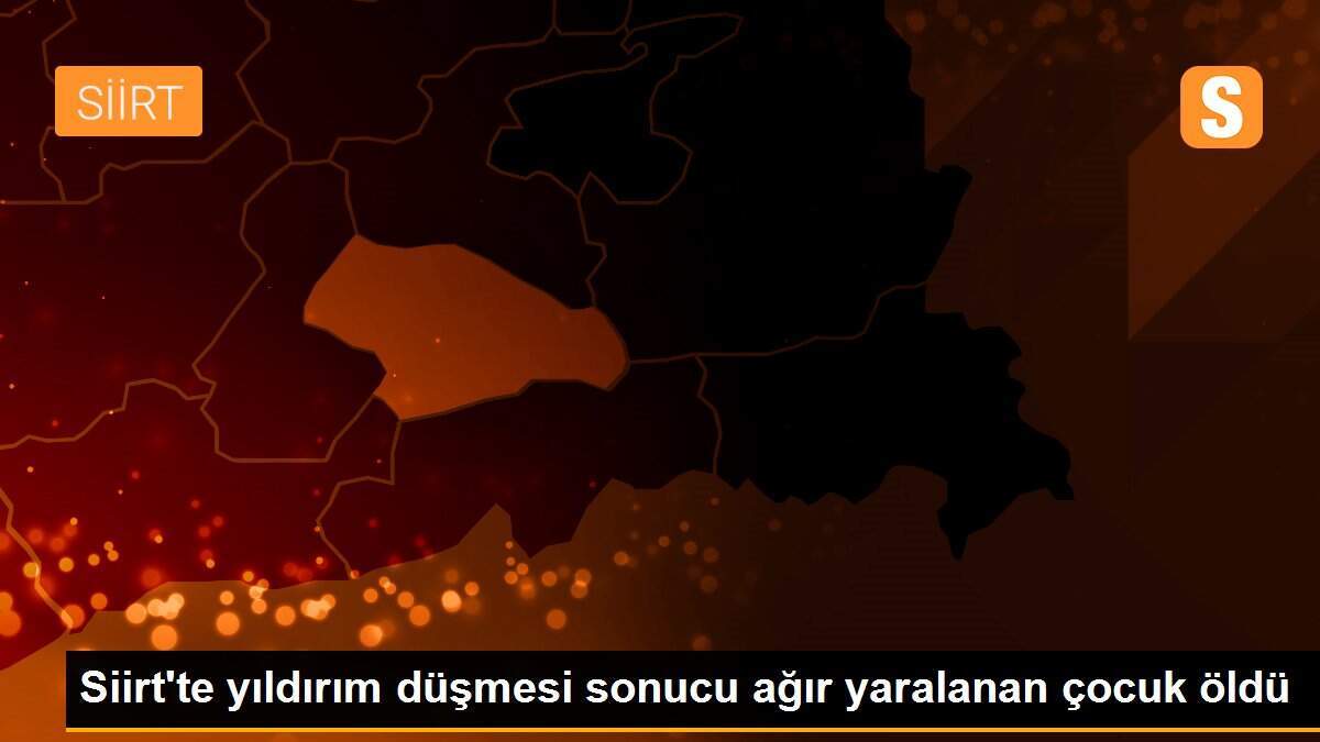 Siirt\'te yıldırım düşmesi sonucu ağır yaralanan çocuk öldü