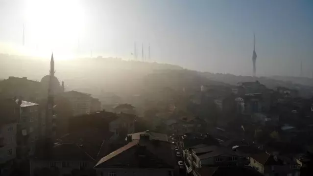 Yoğun sisin oluşturduğu manzara havadan görüntülendi - Son ...