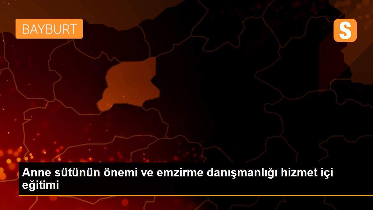 Anne sütünün önemi ve emzirme danışmanlığı hizmet içi eğitimi